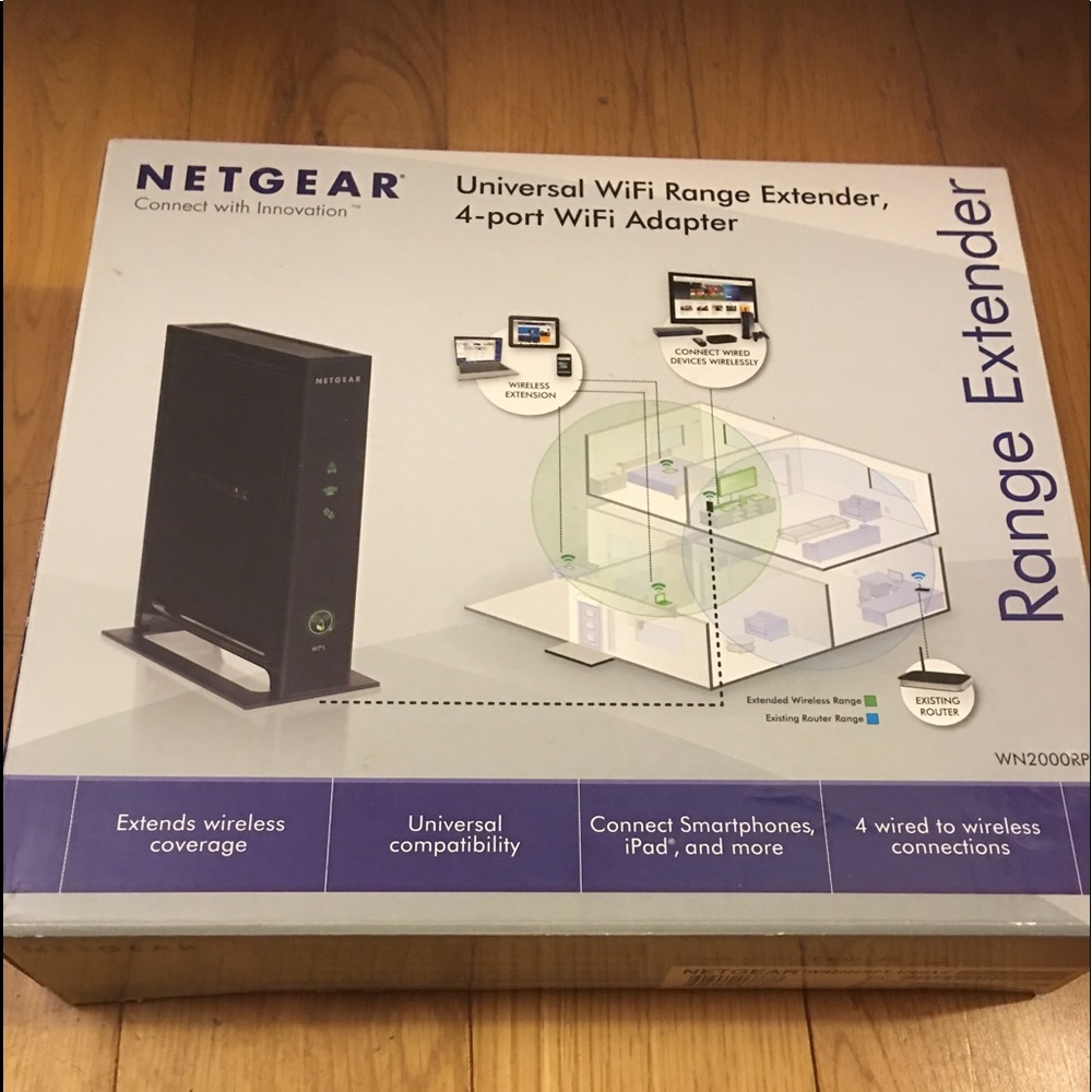NETGEAR Universal WiFi Extender 4 Port NWT
